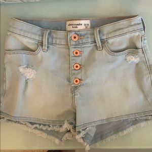 Abercrombie distressed light-washed shorts